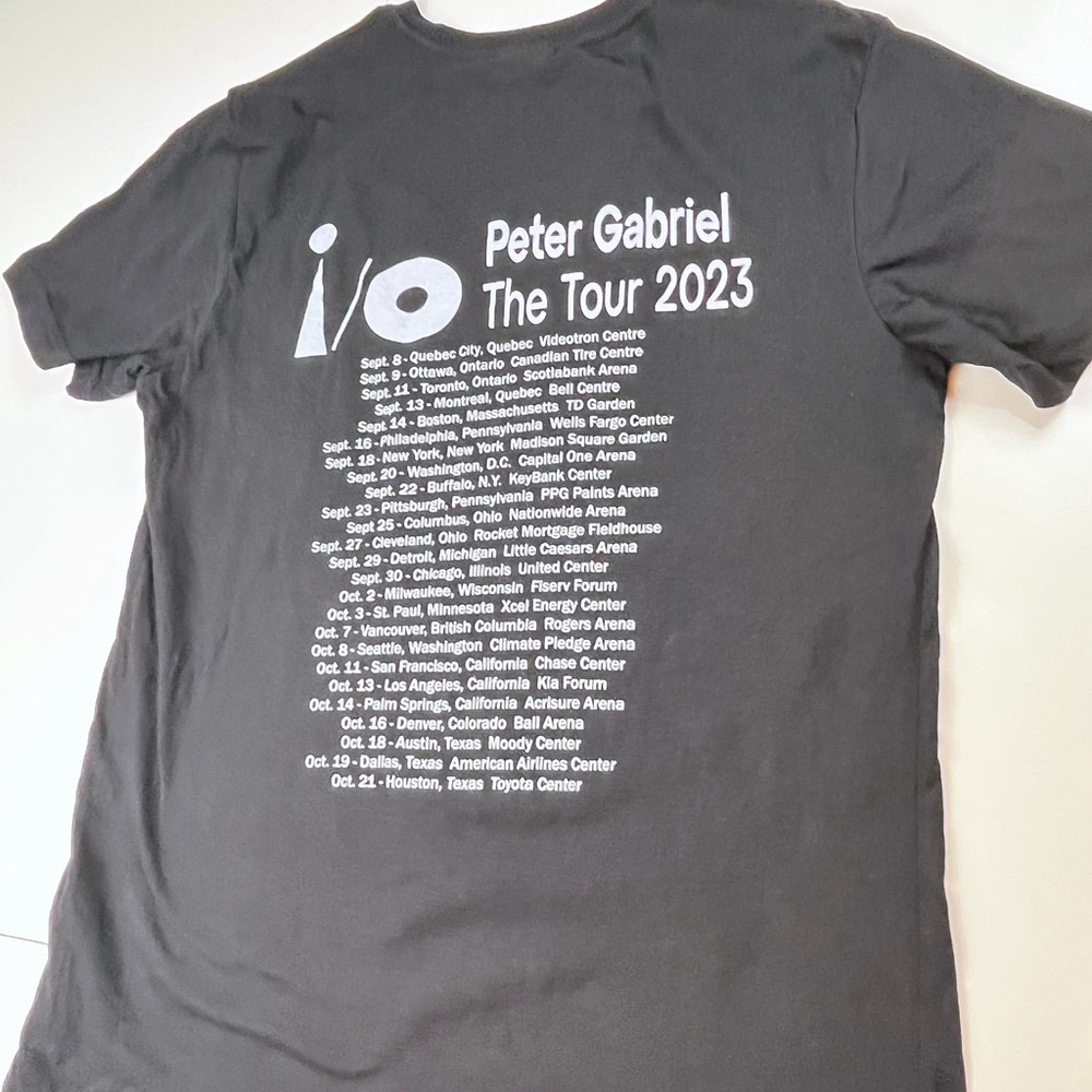 Peter Gabriel 73Rd Anniversary 1950-2023 Tour Men T-shirt Black Size M - Picture 8 of 8